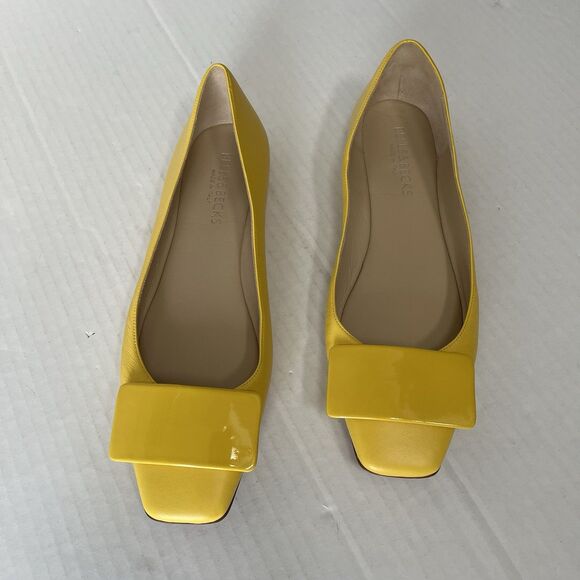 Bells & Becks Womens The Emma Yellow Square Toe Ballet Flats Slip On Casual 40.5 - Picture 6 of 16